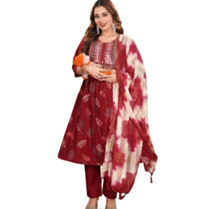 Feeding 3 Piece Kurta Set for Women | Heavy Vertican | Computer Work