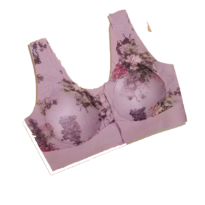 Buttons Lace Bras for Women - Pink