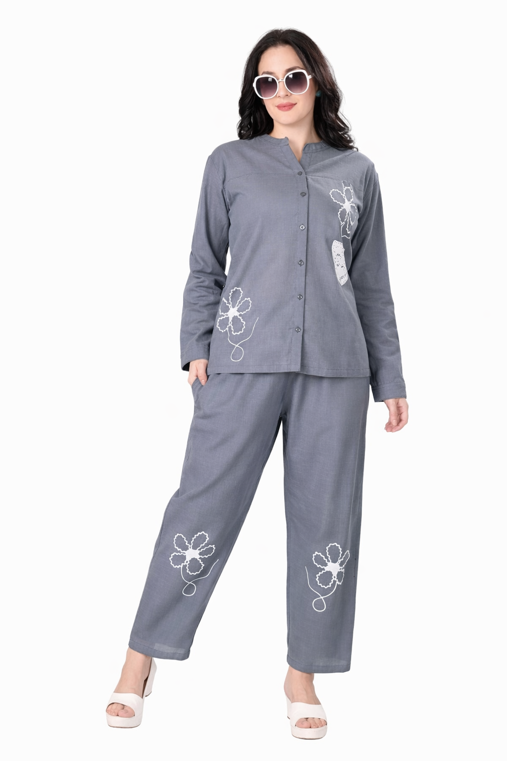 Orange Candy Imported Cotton Cord Set – Design 2026 – Multicolor – XL | 2XL