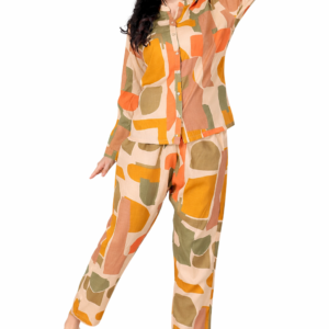 Orange Candy Imported Cotton Cord Set – Design 2026 – Multicolor – XL | 2XL