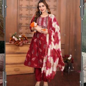 Feeding 3 Piece Kurta Set for Women | Heavy Vertican | Computer Work